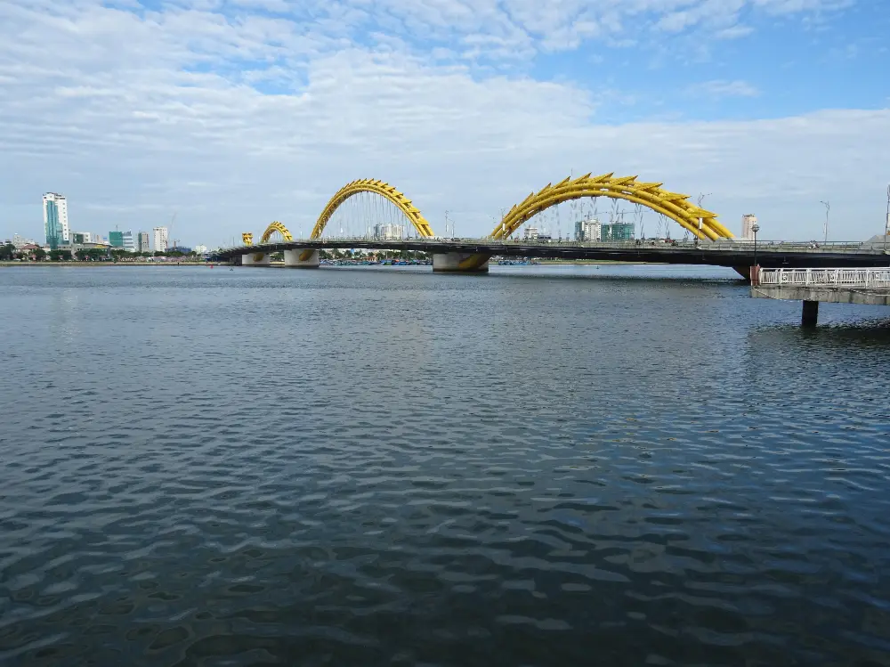 Landscape and Setting of Dragon Bridge in Da Nang