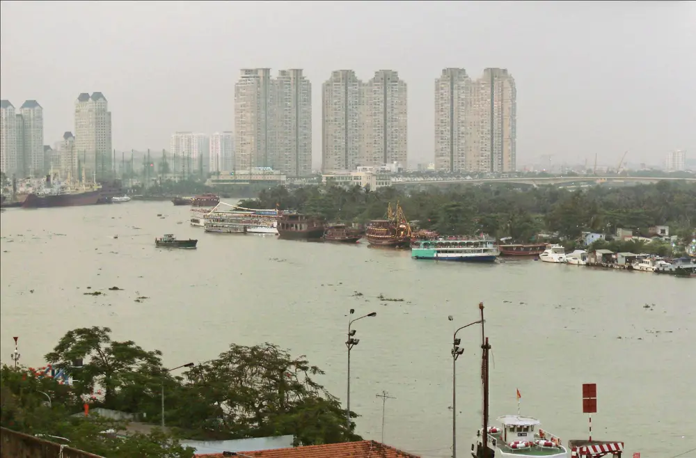 Signature Details of Saigon Skyline in Ho Chi Minh City