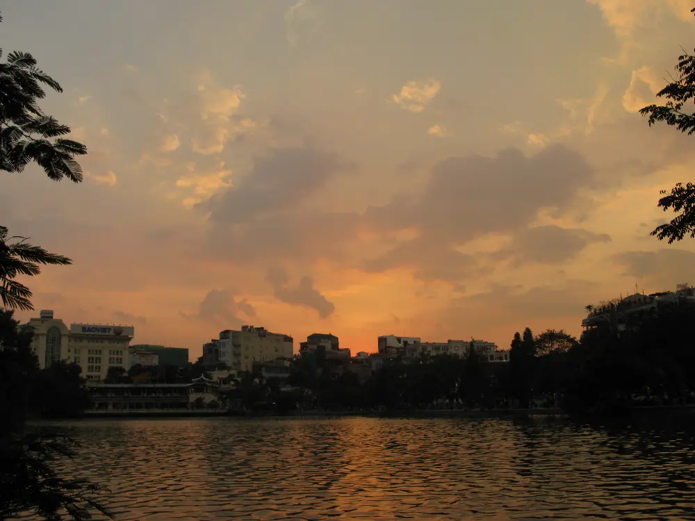 Landscape and Setting of Hoan Kiem Lake in Hanoi