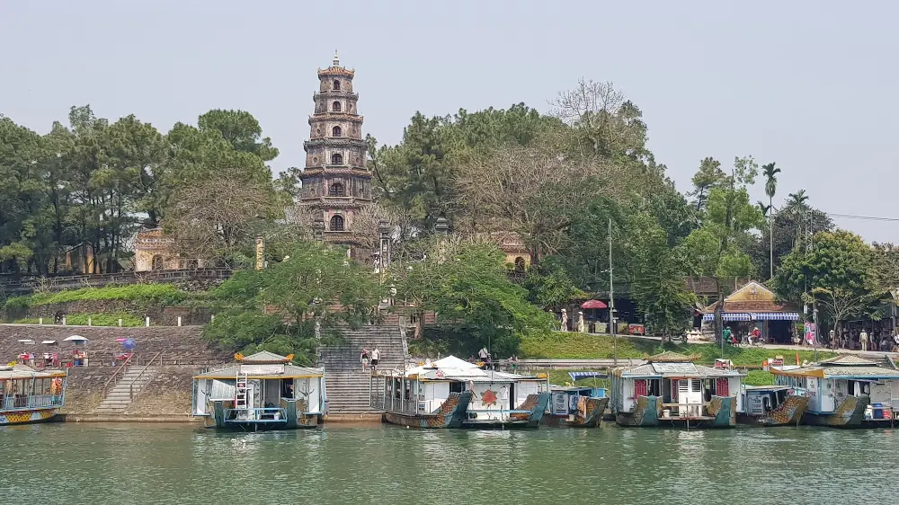 Landscape and Setting of Thien Mu Pagoda in Hue