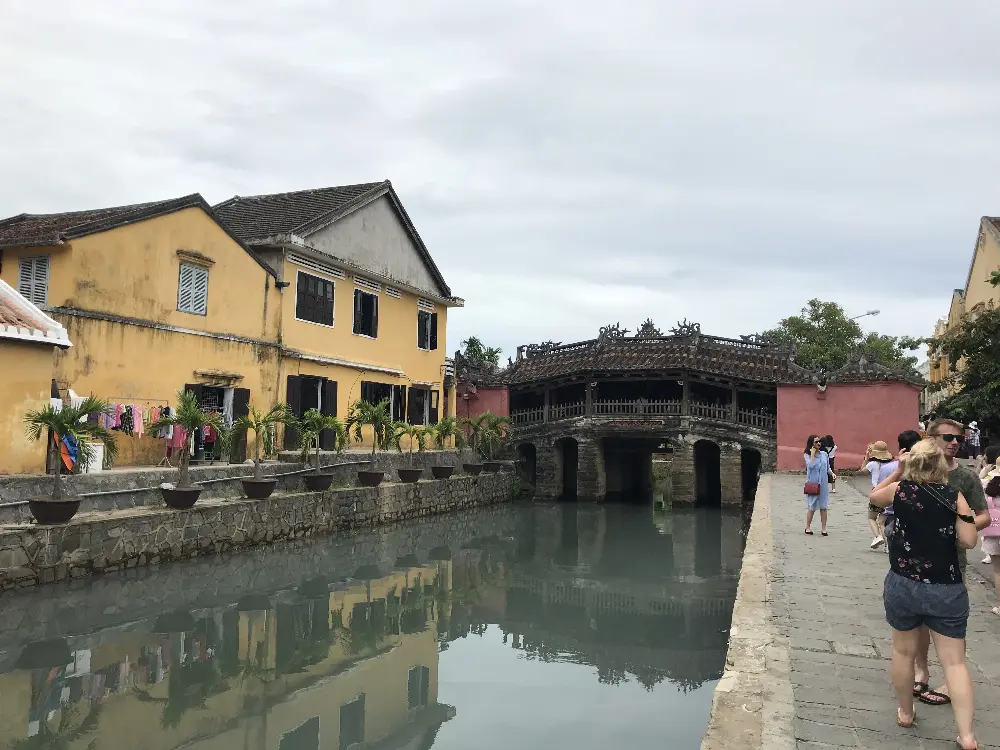 Landscape and Setting of Japanese Covered Bridge in Hoi An