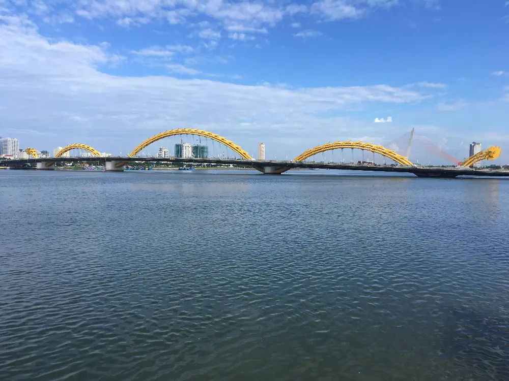 Landscape and Setting of Dragon Bridge in Da Nang