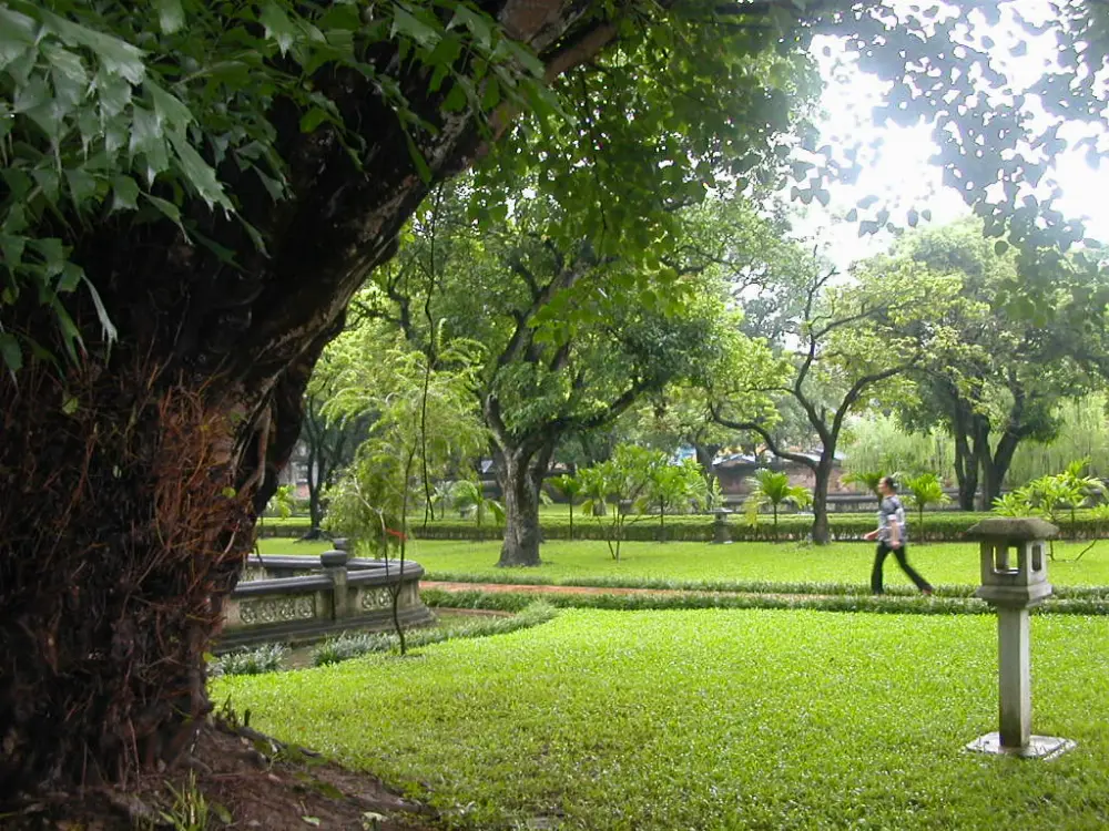 Walking Exploration around Temple of Literature in Hanoi